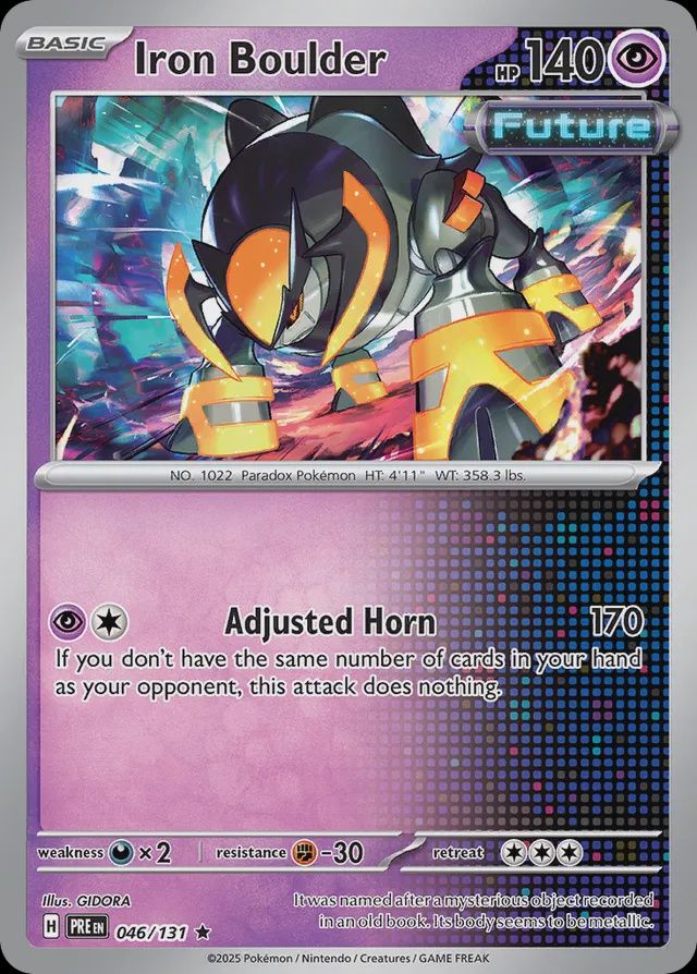 Iron boulder - Scarlet &amp; Violet Prismatic evolutions 046/131, Fini: Normal