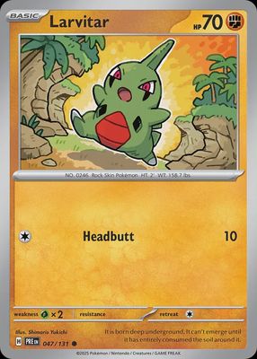 Larvitar - Scarlet &amp; Violet Prismatic evolutions 047/131