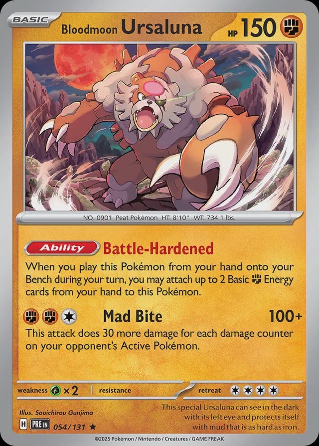 Bloodmoon Ursaluna - Scarlet &amp; Violet Prismatic evolutions 054/131, Fini: Normal