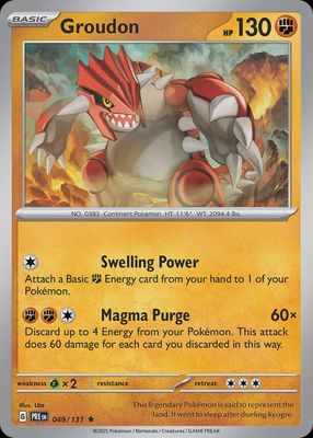 Groudon - Scarlet &amp; Violet Prismatic evolutions 049/131