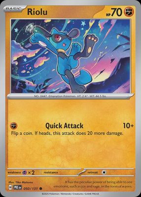 Riolu - Scarlet &amp; Violet Prismatic evolutions 050/131