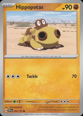 Hippopotas - Scarlet &amp; Violet Prismatic evolutions 052/131