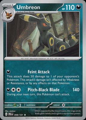 Umbreon - Scarlet &amp; Violet Prismatic evolutions 059/131