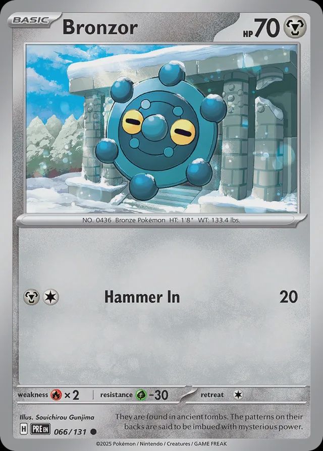 Bronzor - Scarlet &amp; Violet Prismatic evolutions 066/131, Fini: Normal