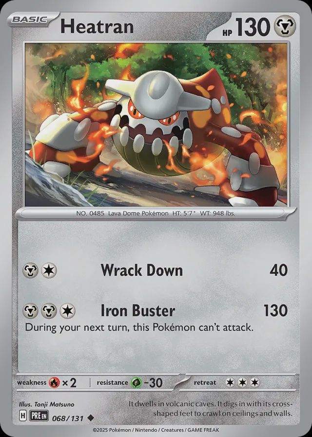 Heatran - Scarlet &amp; Violet Prismatic evolutions 068/131, Fini: Normal
