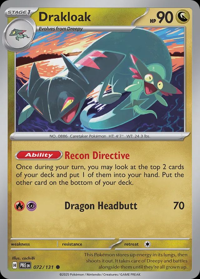 Drakloak - Scarlet &amp; Violet Prismatic evolutions 072/131, Fini: Normal