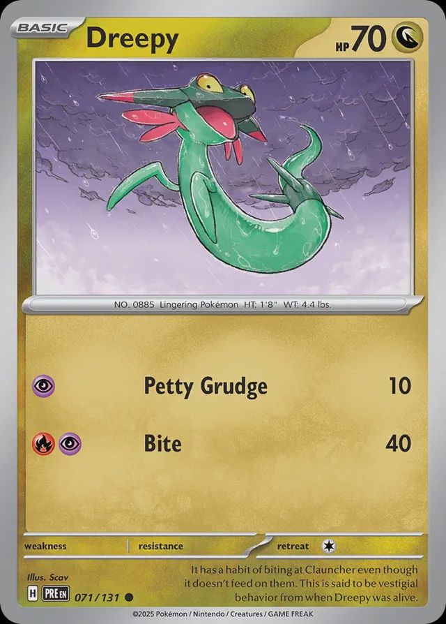 Dreepy - Scarlet &amp; Violet Prismatic evolutions 071/131, Fini: Normal