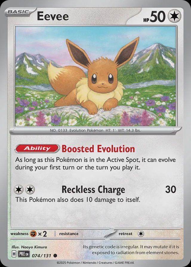 Eevee - Scarlet &amp; Violet Prismatic evolutions 074/131, Fini: Normal