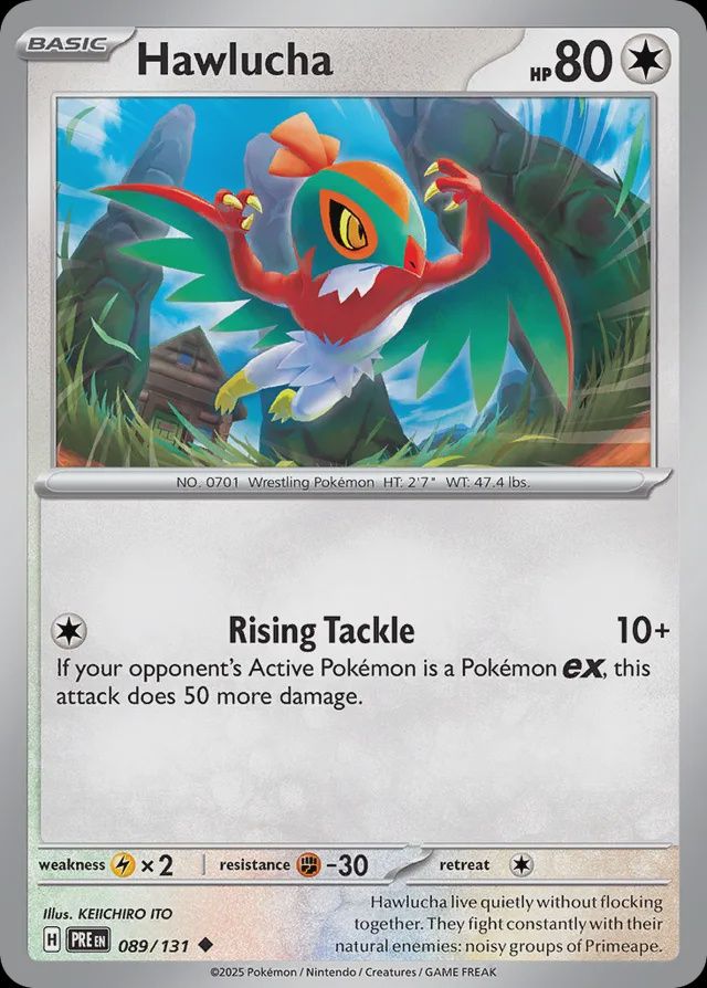 Hawlucha - Scarlet &amp; Violet Prismatic Evolutions 089/131, Fini: Normal