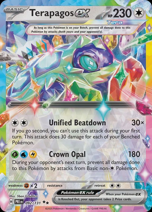 Terapagos EX - Scarlet &amp; Violet Prismatic Evolutions 092/131, Fini: Holofoil