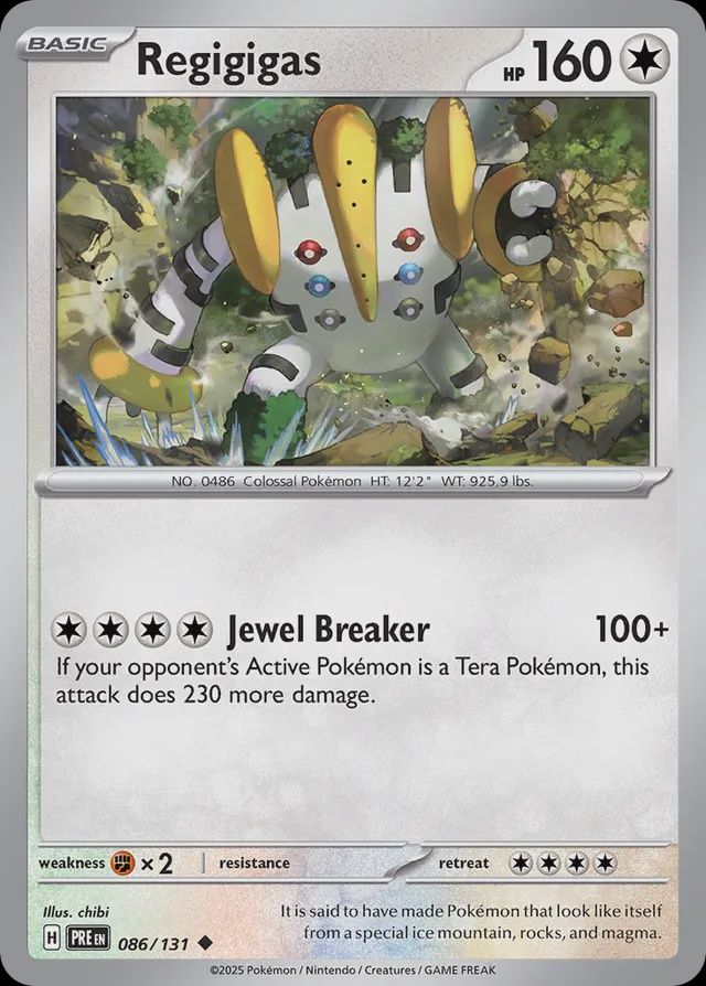 Regigigas - Scarlet &amp; Violet Prismatic Evolutions 086/131, Fini: Normal