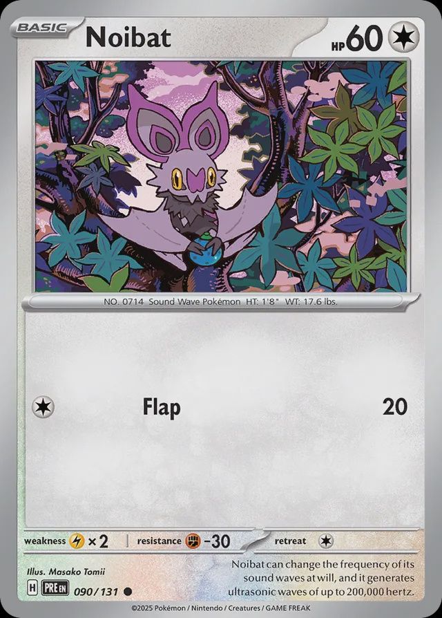 Noibat - Scarlet &amp; Violet Prismatic Evolutions 090/131, Fini: Normal