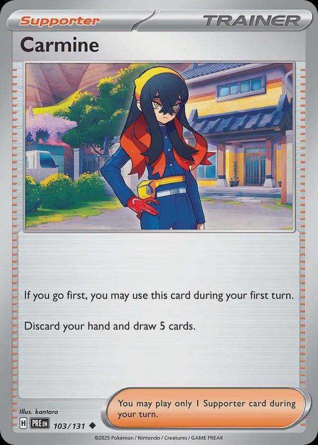 Carmine - Scarlet &amp; Violet Prismatic Evolutions 103/131, Fini: Normal