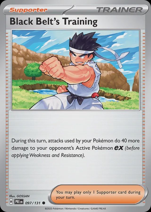 Black belt&#39;s training - Scarlet &amp; Violet Prismatic Evolutions 097/131, Fini: Normal