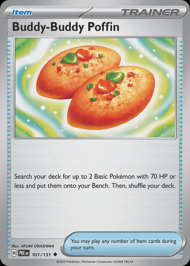 Buddy-buddy poffin - Scarlet &amp; Violet Prismatic Evolutions 101/131, Fini: Normal