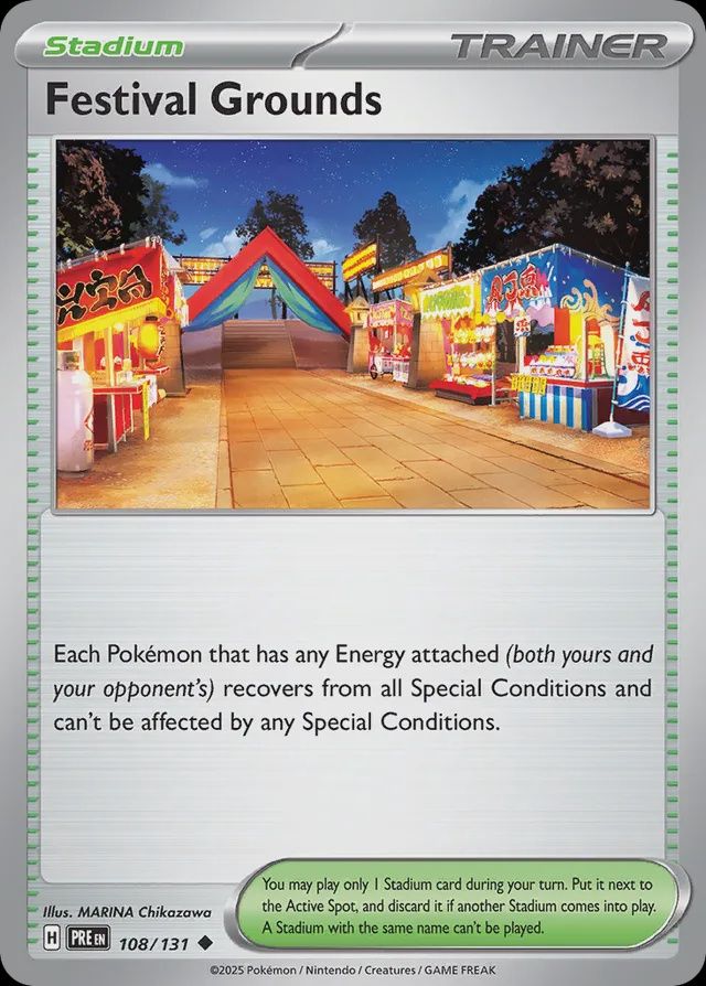 Festival grounds - Scarlet &amp; Violet Prismatic Evolutions 108/131, Fini: Normal