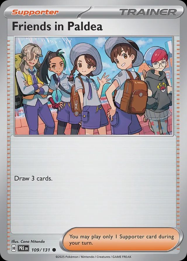 Friends in Paldea - Scarlet &amp; Violet Prismatic Evolutions 109/131, Fini: Normal