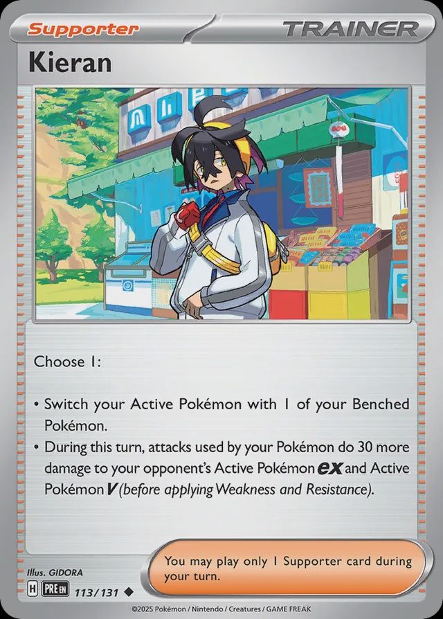 Kieran - Scarlet &amp; Violet Prismatic Evolutions 113/131, Fini: Normal