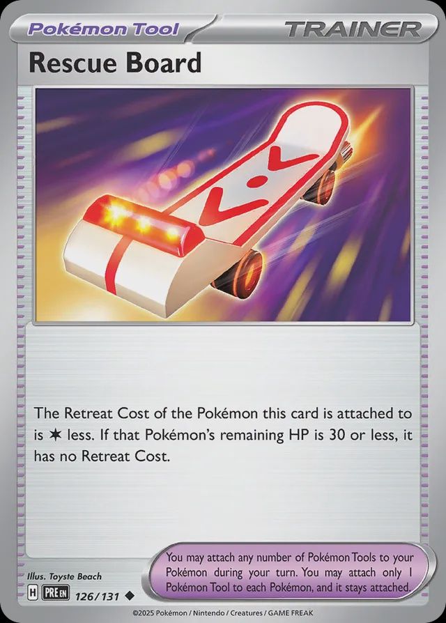 Rescue board - Scarlet &amp; Violet Prismatic evolutions 126/131, Fini: Normal