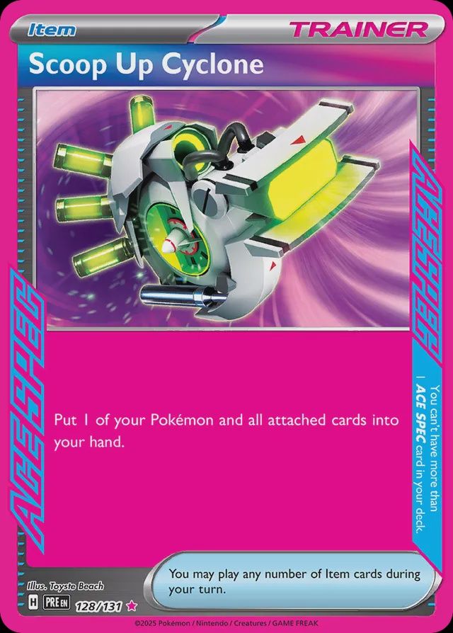 Scoop up cyclone - Scarlet &amp; Violet Prismatic evolutions 128/131, Fini: Holofoil