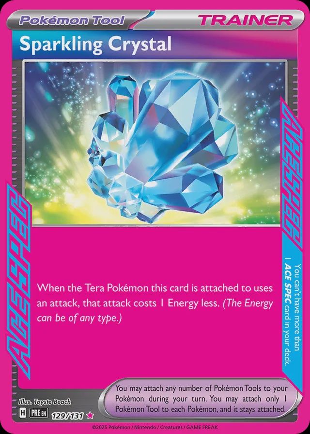 Sparkling crystal - Scarlet &amp; Violet Prismatic evolutions 129/131, Fini: Holofoil