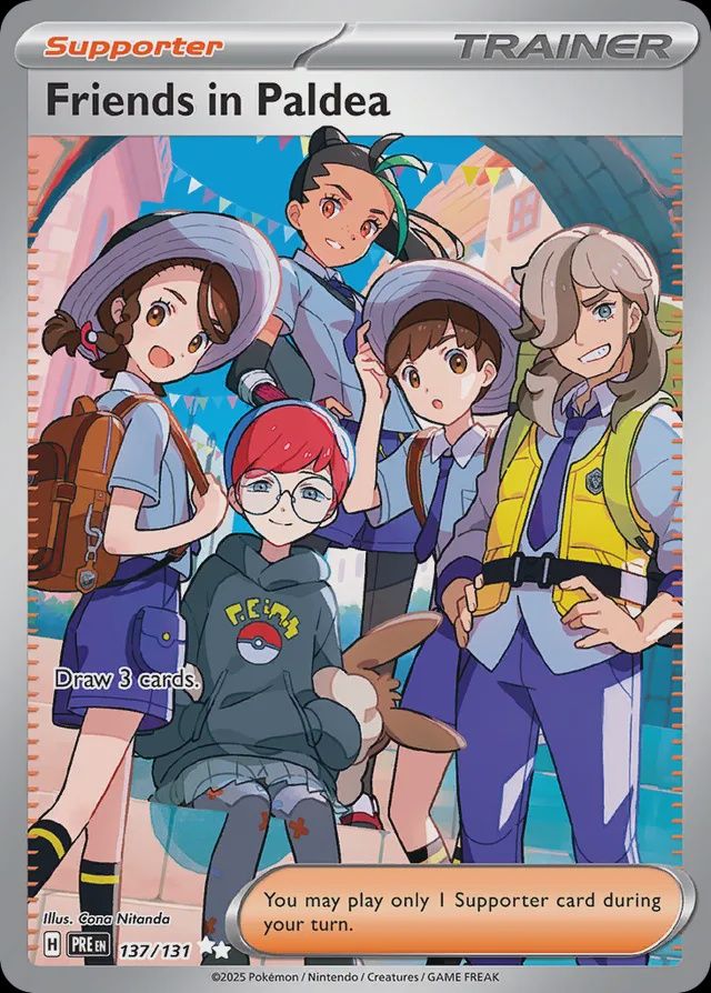 Friends in Palled - Scarlet &amp; Violet Prismatic evolutions 137/131, Fini: Holofoil