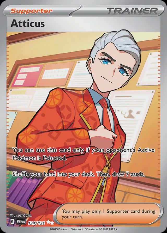 Atticus - Scarlet &amp; Violet Prismatic evolutions 134/131, Fini: Holofoil