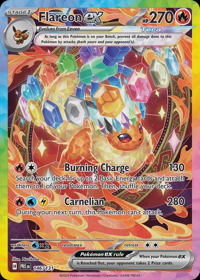 Flareon EX - Scarlet &amp; Violet Prismatic Evolutions 146/131, Fini: Holofoil