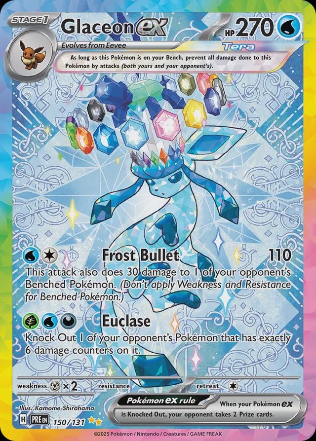 Glaceon EX - Scarlet &amp; Violet Prismatic Evolutions 150/131, Fini: Holofoil