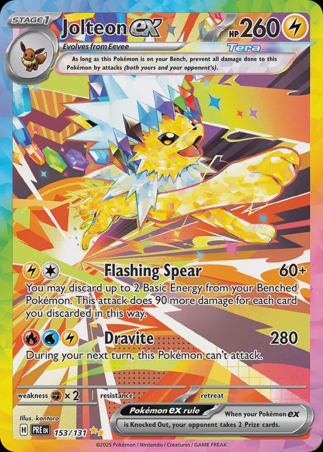 Jolteon EX - Scarlet &amp; Violet Prismatic Evolutions 153/131, Fini: Holofoil