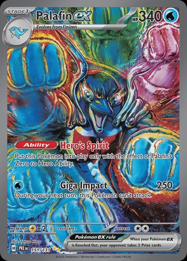 Palafin EX - Scarlet &amp; Violet Prismatic Evolutions 151/131, Fini: Holofoil