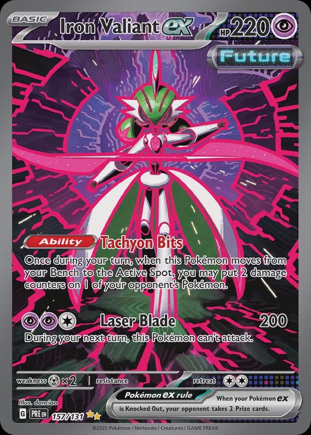 Iron valiant EX - Scarlet &amp; Violet Prismatic Evolutions 157/131, Fini: Holofoil