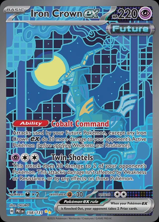 Iron crown EX - Scarlet &amp; Violet Prismatic Evolutions 158/131, Fini: Holofoil