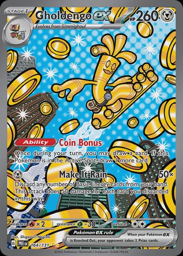 Gholdengo EX - Scarlet &amp; Violet Prismatic Evolutions 164/131, Fini: Holofoil