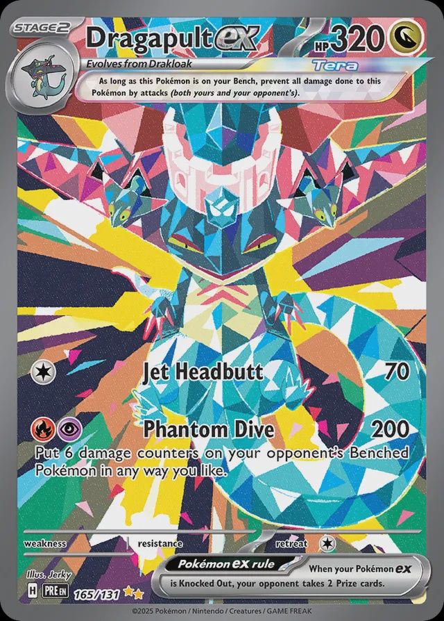 Dragapult EX - Scarlet &amp; Violet Prismatic Evolutions 165/131, Fini: Holofoil