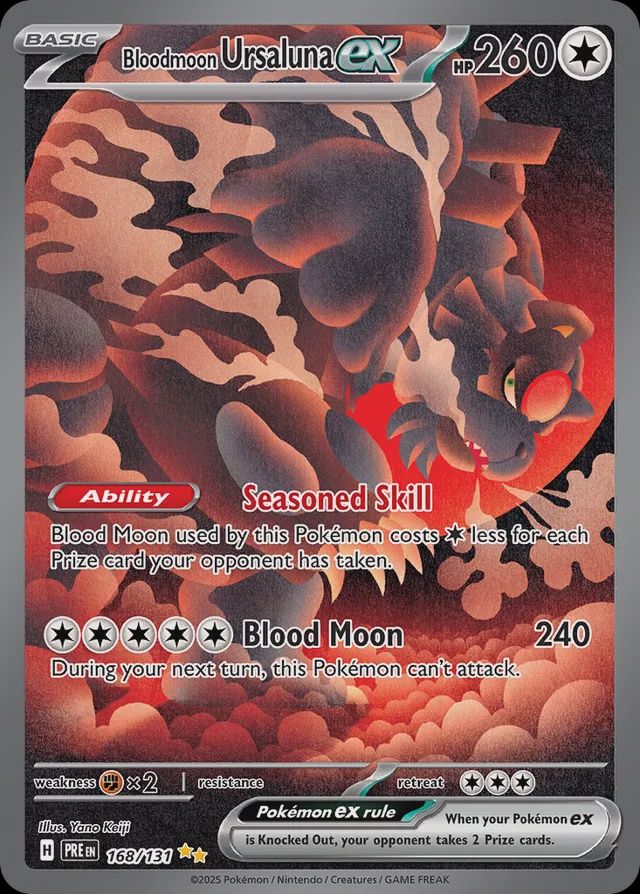 Bloodmoon Ursaluna EX - Scarlet &amp; Violet Prismatic Evolutions 168/131, Fini: Holofoil