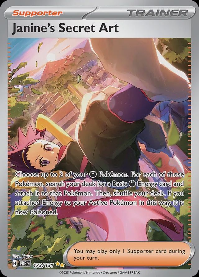 Janine&#39;s secret art - Scarlet &amp; Violet Prismatic Evolutions 173/131, Fini: Holofoil