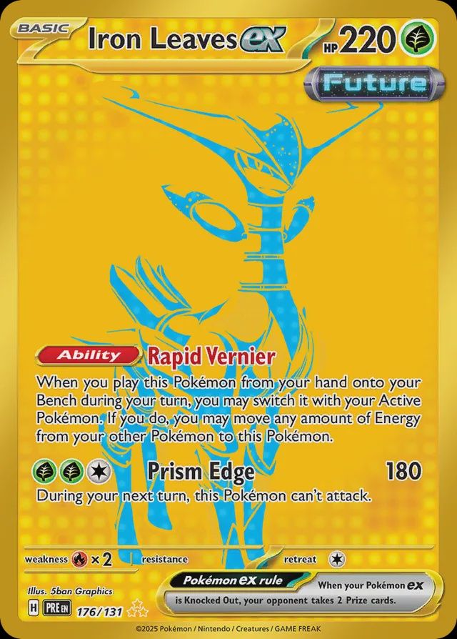 Iron leaves EX - Scarlet &amp; Violet Prismatic Evolutions 176/131, Fini: Holofoil