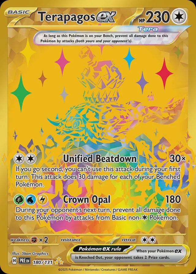 Terapagos EX - Scarlet &amp; Violet Prismatic Evolutions 180/131, Fini: Holofoil