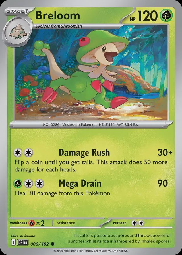Breloom - Scarlet &amp; Violet Destined rivals 006/182, Fini: Normal
