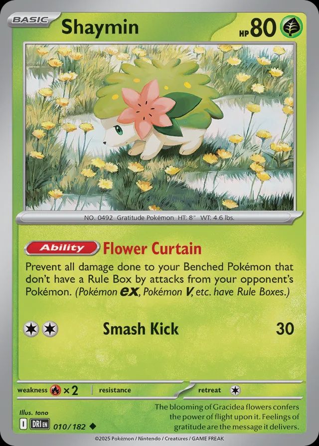 Shaymin - Scarlet &amp; Violet Destined rivals 010/182, Fini: Normal