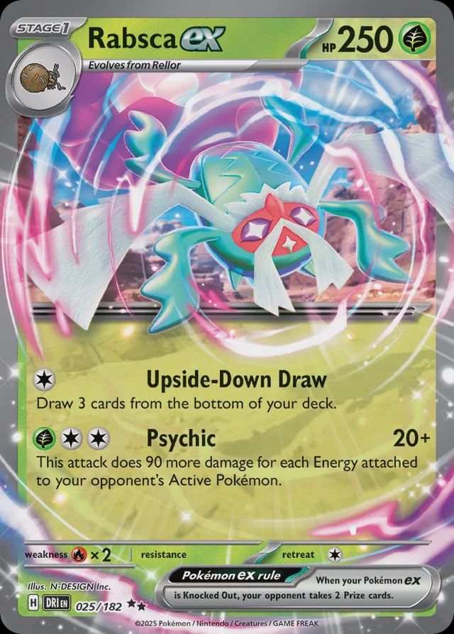Rabsca EX - Scarlet &amp; Violet Destined rivals 025/182, Fini: Holofoil