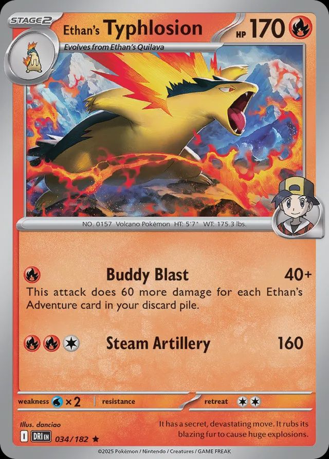 Ethan&#39;s Typhlosion - Scarlet &amp; Violet Destined rivals 034/182, Fini: Normal