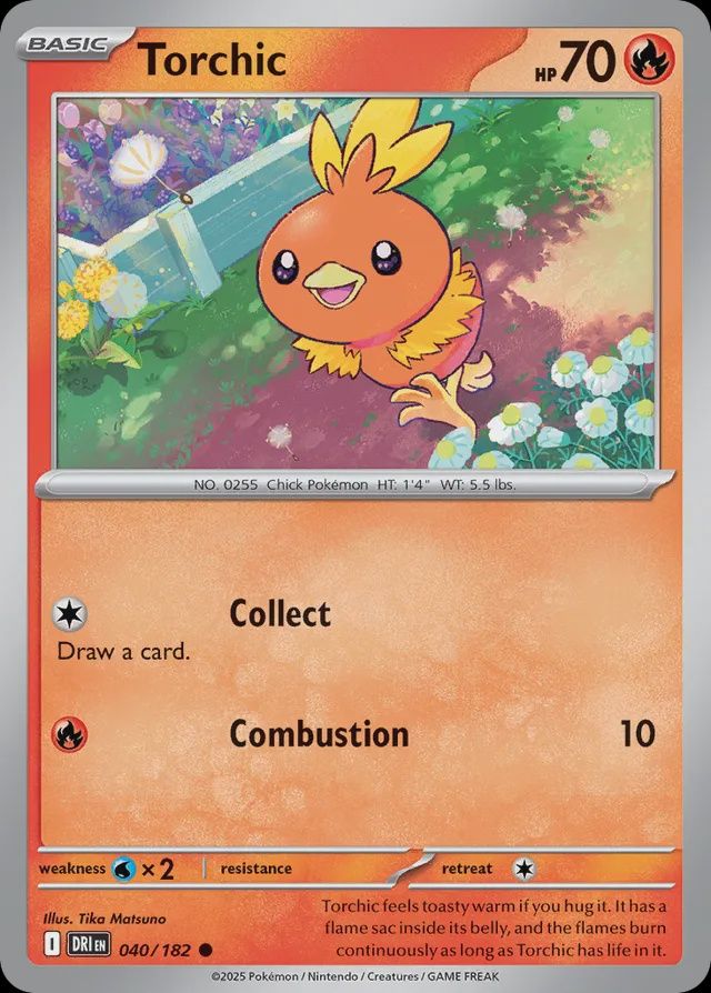 Torchic - Scarlet &amp; Violet Destined rivals 040/182, Fini: Normal