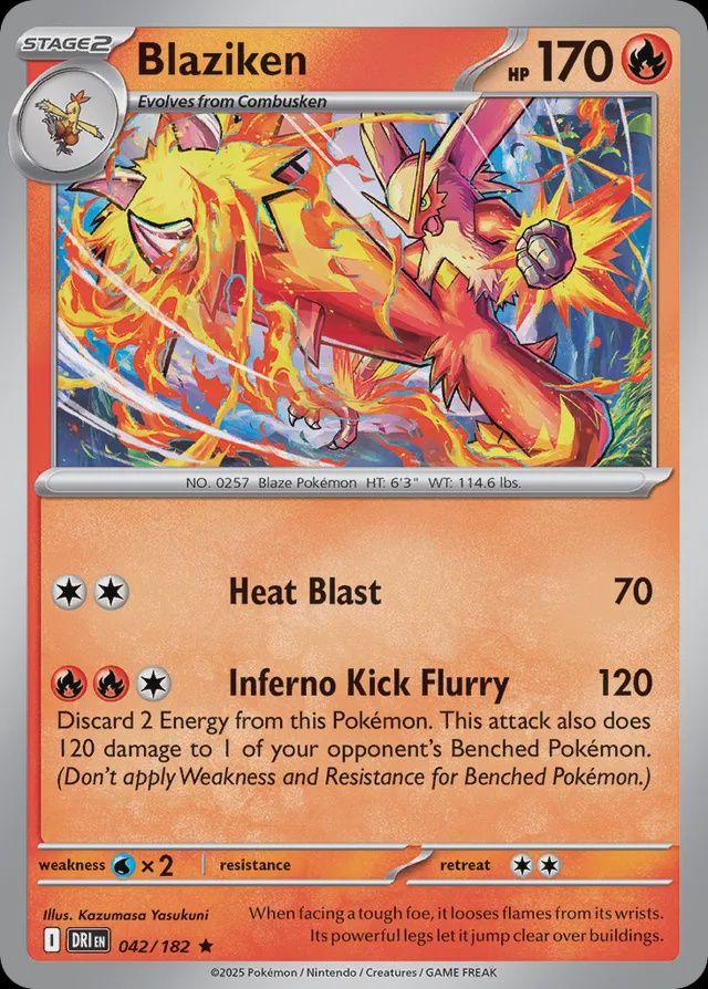 Blaziken - Scarlet &amp; Violet Destined rivals 042/182, Fini: Normal