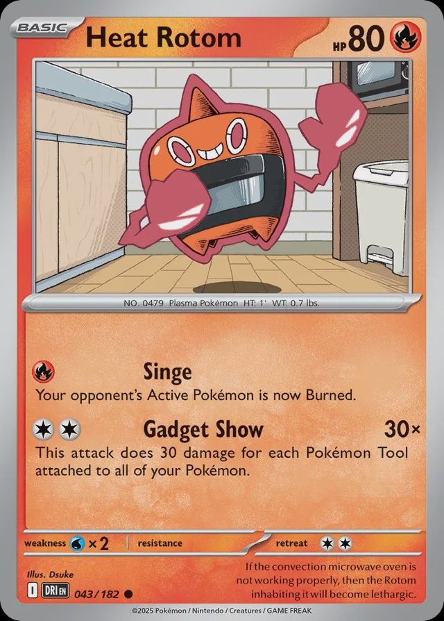 Heat Rotom - Scarlet &amp; Violet Destined rivals 043/182, Fini: Normal