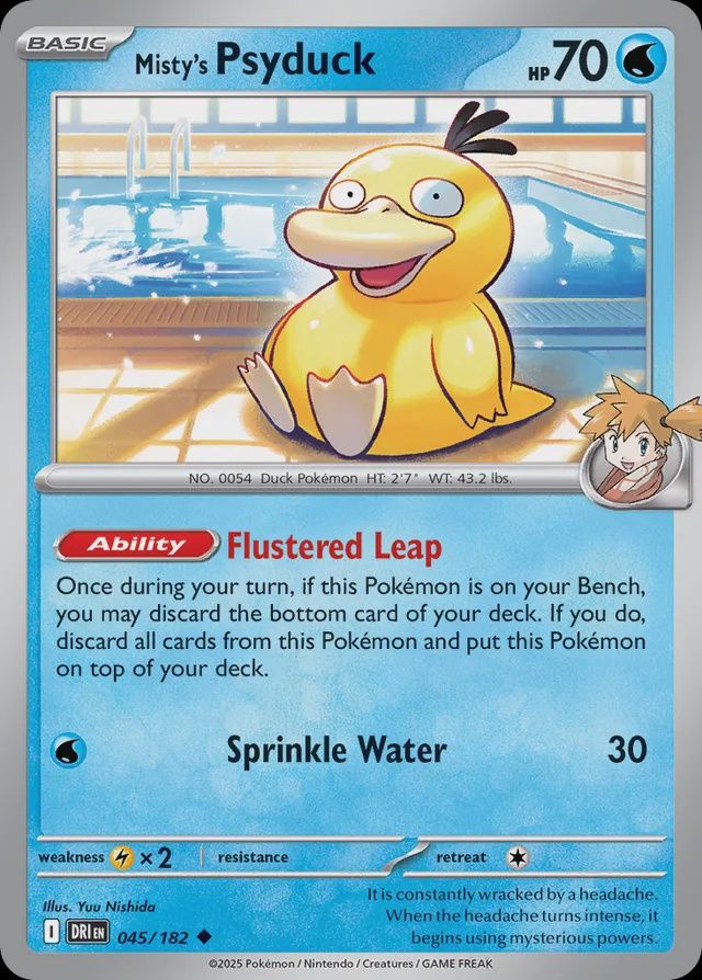 Misty&#39;s Psyduck - Scarlet &amp; Violet Destined rivals 045/182, Fini: Normal