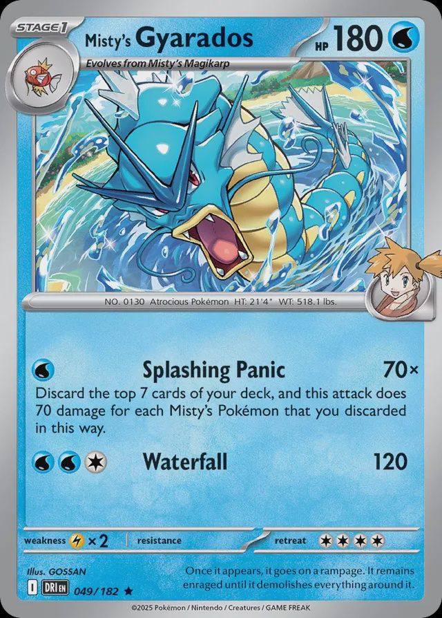 Misty&#39;s Gyarados - Scarlet &amp; Violet Destined rivals 049/182, Fini: Normal