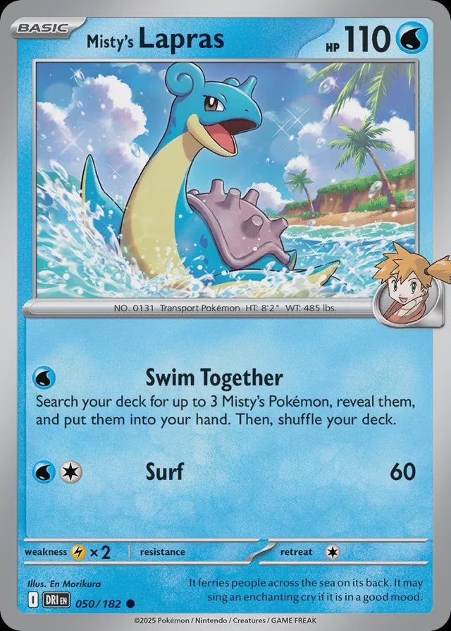 Misty&#39;s Lapras - Scarlet &amp; Violet Destined rivals 050/182, Fini: Normal