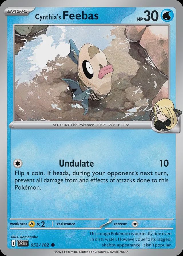 Cynthia&#39;s Feebas - Scarlet &amp; Violet Destined rivals 052/182, Fini: Normal